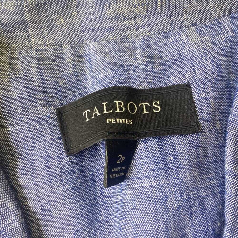 Talbots Blue Linen Blazer - Picture 7 of 10